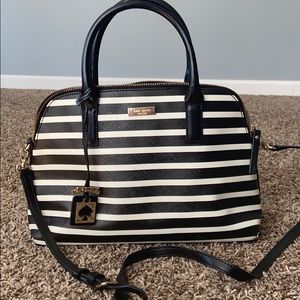 Black and white striped Kate Spade Bag!